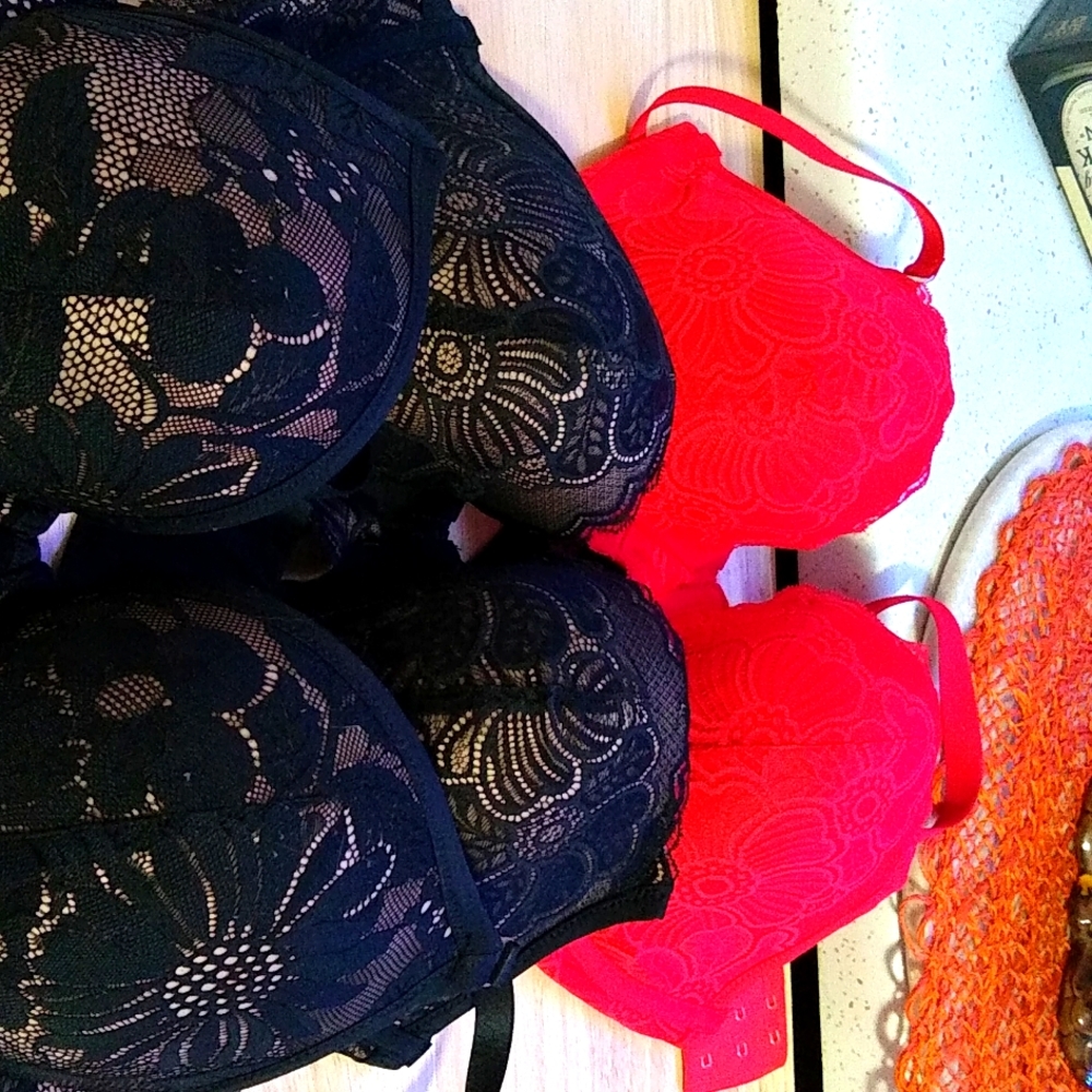A set of 3 women's bra's.